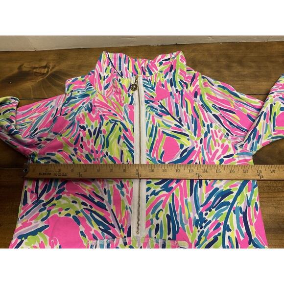 Lilly Pulitzer Skipper Popover Palm Reader Half Zip Small Sweatshirt Medium - Picture 7 of 11